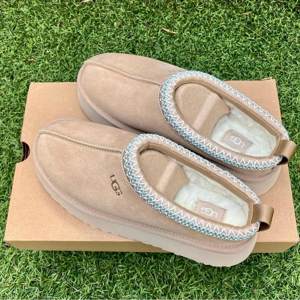 UGG Tazz platform slipper sand beige teal - Picture 9 of 10